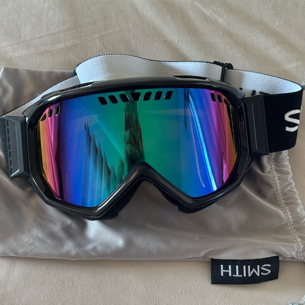 SMITH | Ski Goggles | Like New | Black Frame| Green Lens | Scope | Anti Fog